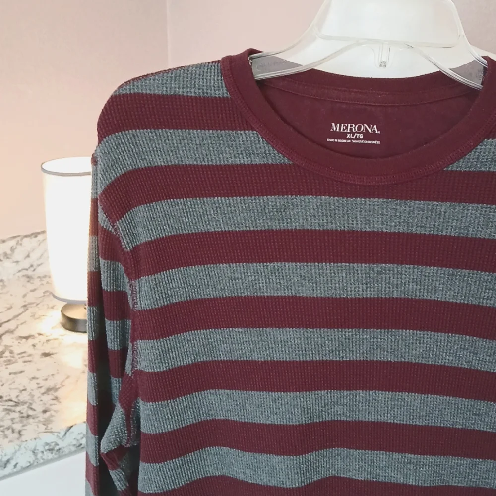 Merona men's striped thermal size XL - Picture 5 of 9